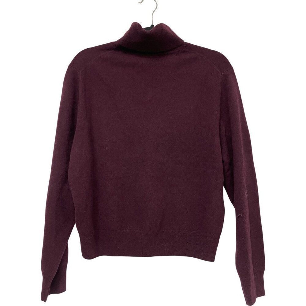 Massimo Dutti Womens Sweater Size L Red Turtleneck Cashmere wool 5721/620 NWOT - Picture 2 of 12